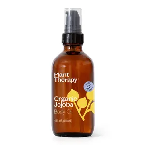 Plant Therapy Organic Jojoba Body Oil 4 fl. oz (118 mL) Base for Aromatherapy, Essential Oil or Massage use, For Hair and Skin, Moisturizing Moisturizer Comfort