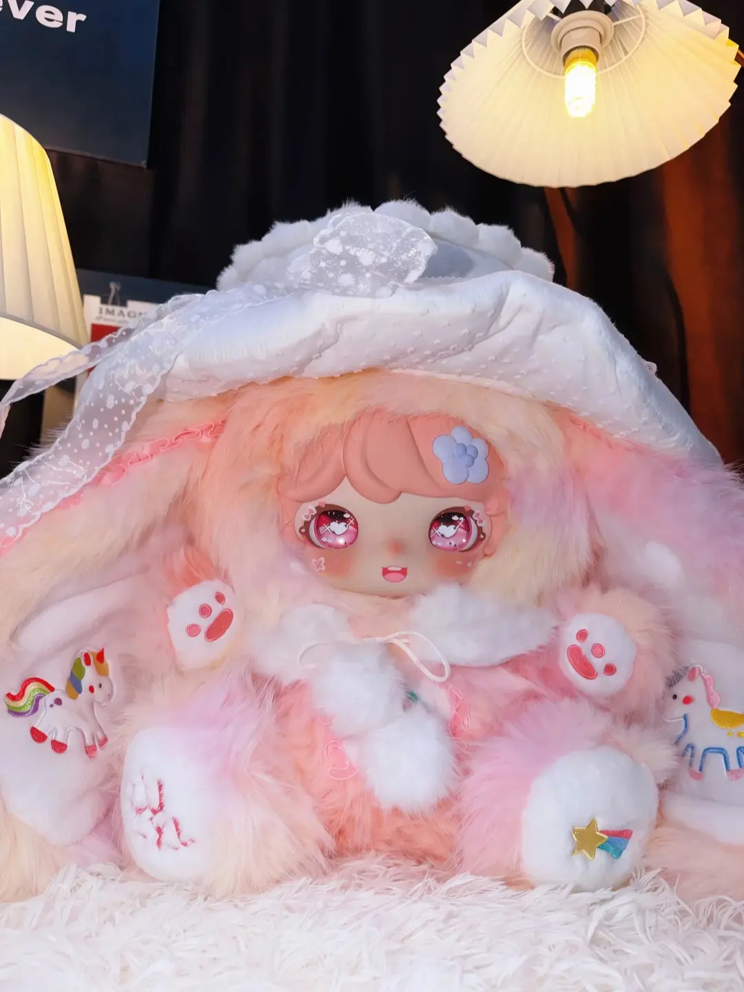 Luo Xi'er Cute Angel Little Bunny 2nd Gen 800 Big Size Heavy Stuffed Toy - New Release