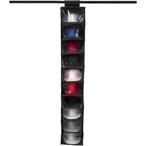Cap Organizer, 10-Shelf  Closet Hat Rack, with Dust Shield, Non-Woven Fabric Caps Holder for Hats, Baseball Cap, Shoes, & Accessories Storage
