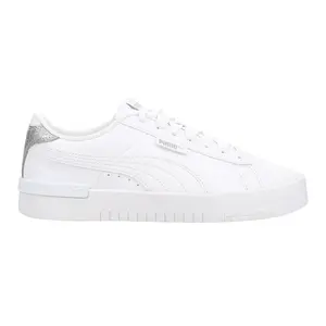 PUMA Womens Jada Distressed Perforated Lace Up Sneakers Shoes Casual - White