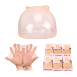 Ultra-thin HD Wig Caps 12 Pcs Invisible HD Stocking Caps for Lace Front Wig Stretchy Breathable Mesh Cap for Cosplay Hair Accessories (6Pack/12PCS)