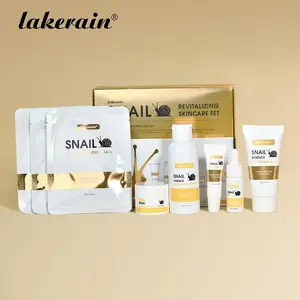 Snail Mucin Skincare Set, 6 Counts/set Facial Cleanser, Toner, Essence, Eye Cream, Moisturizer & Facial Mask, Deeply Nourish and Tighten Skin, Skin Care Set, Comfort