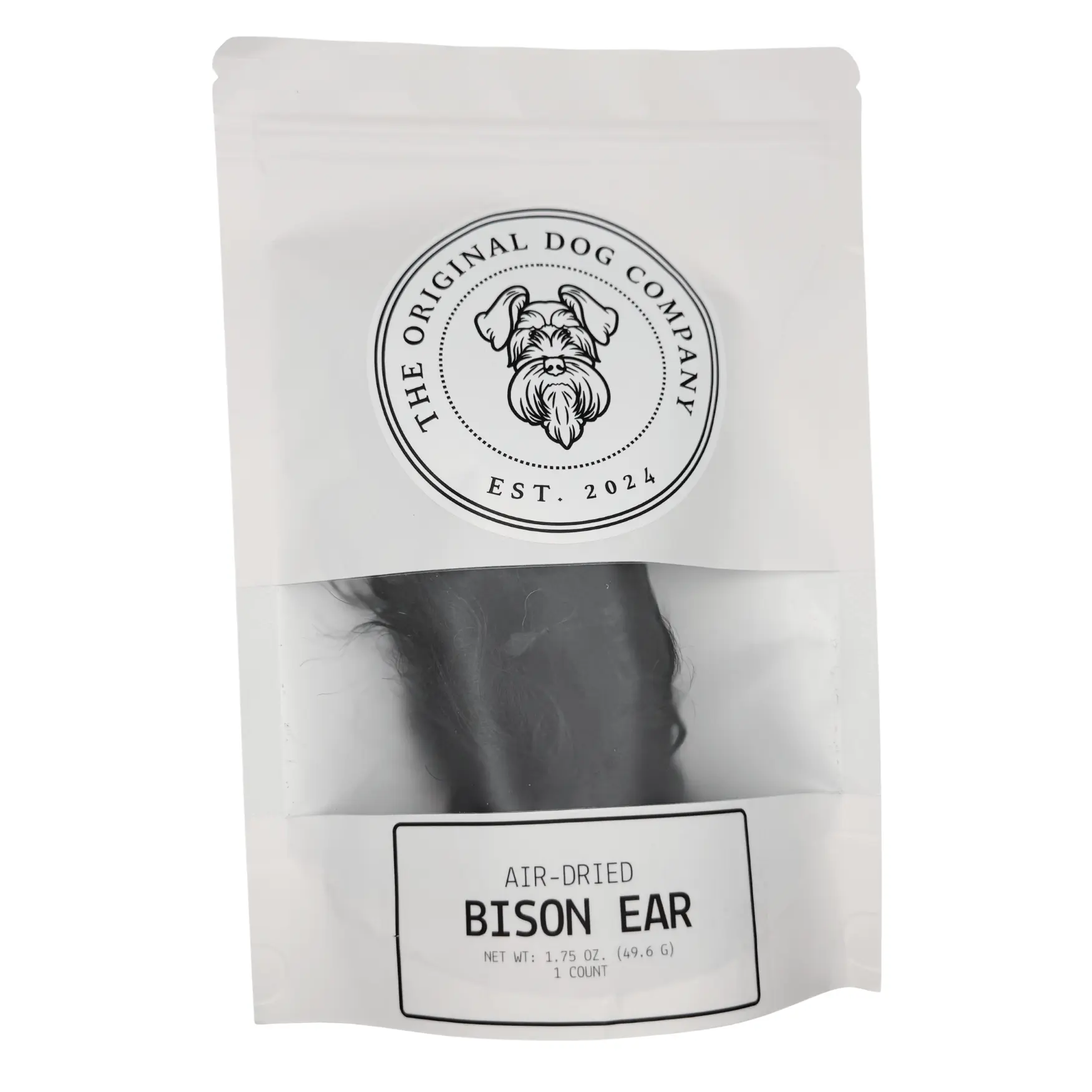 Air-Dried Bison Ears with Fur for Dogs | Natural Single Ingredient Chew