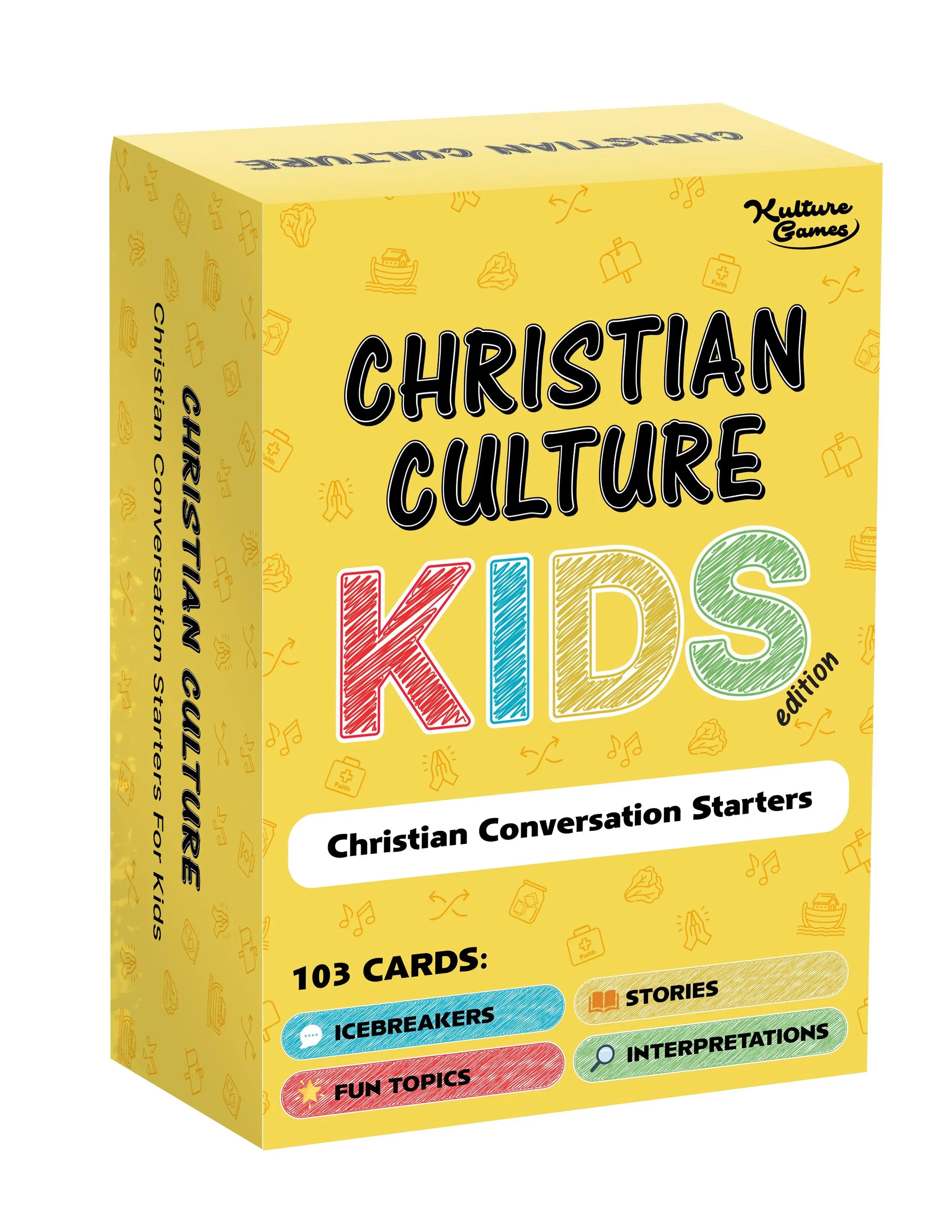 Christian Culture - Kids - Bible Conversation Cards for Kids - Christian Family Games - Faith Based Educational Card Games - Sunday School Christian - Gifts Learning - Ages 6+ Interpretations Stories