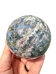 Polished Cosmic Jasper Stone Sphere - 2.5" to 4" - 1.3lbs to 2.1lbs - Root Chakra Stone - Jade Decorations