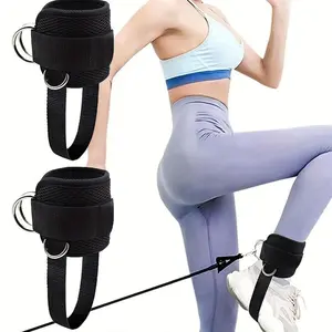1 Pair Ankle Straps with Adjustable Resistance Bands – Glute and Leg Training Straps for Peach Butt Workout, Gym Training, and Home Fitness Essential, Stretching Gear