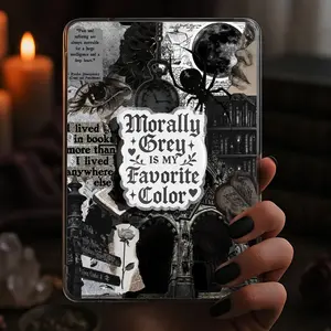 Morally Grey Is My Favorite Color Kindle Grip Dark Romance Magnetic Holder Gothic Bookish Popsocket, Phone Grip, Kindle accessory, Phone Holder, Kindle Grips, Magnetic Pop Socket