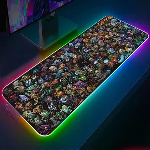 Epic Fantasy Heroes Gaming Desk Pad – Royal Battle Characters Mouse Pad XXL, Gamer Desk Mat Gift LED Light Gaming Desk Mat Large