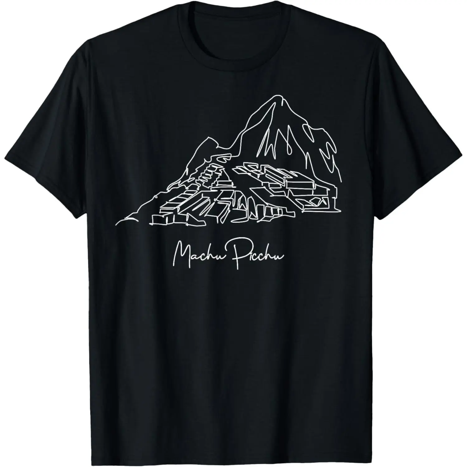 Vintage Peru Graphic T-Shirt for Women, Distressed 100% Cotton Short Sleeve Lima Machu Picchu Vacation Souvenir, Shortsleeve