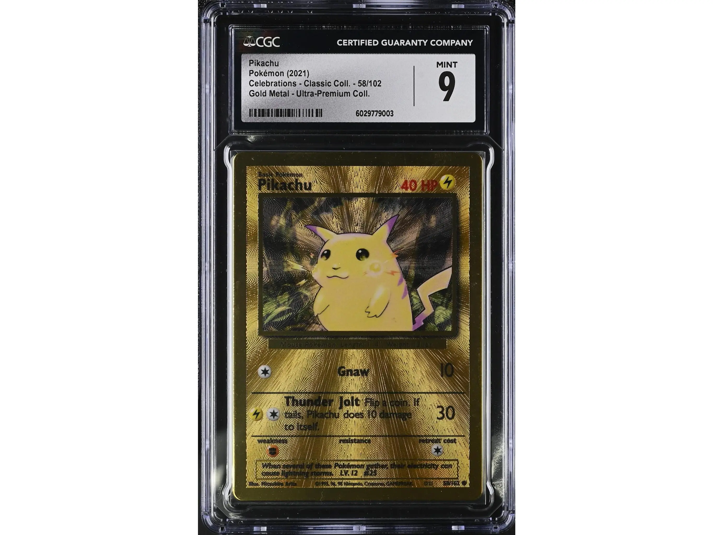 2021 #58/102 Pikachu Celebrations - Classic Coll. CGC 9