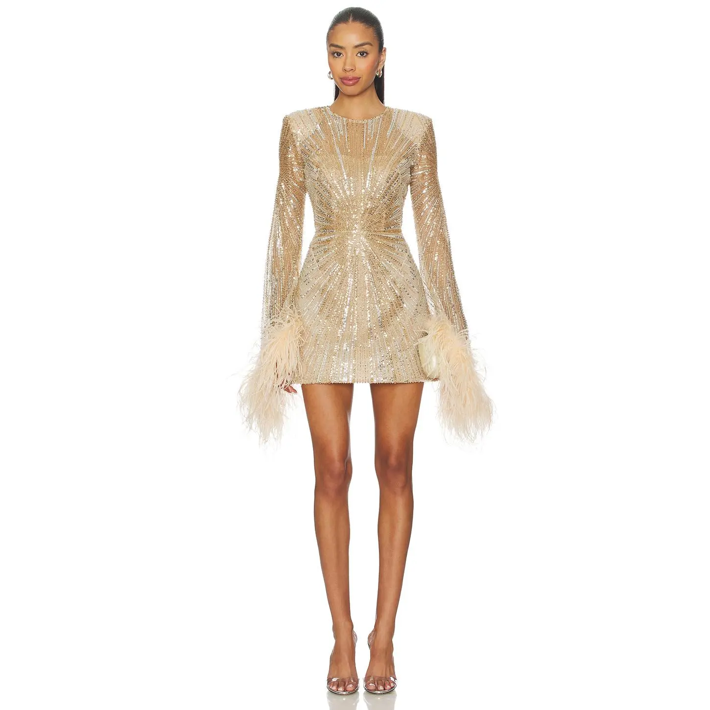 Bronx Banco Tokyo Mini Dress in Gold