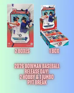 BREAK #A218- 2026 BOWMAN BASEBALL HOBBY MIXER (2 HOBBY & 1 JUMBO) ***ALL CARDS SHIP***
