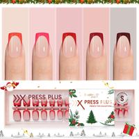 Short Square【Christmas Crimson】16 Sizes 160Pcs