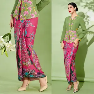 Modern kebaya, women's midi skirt, wrap dress, sarung women's style, Hari Raya Haji 2026, modern baju kurung, festive clothing, engagement festive clothing. Slim cut that accentuates the waist, suitable for women to wear.