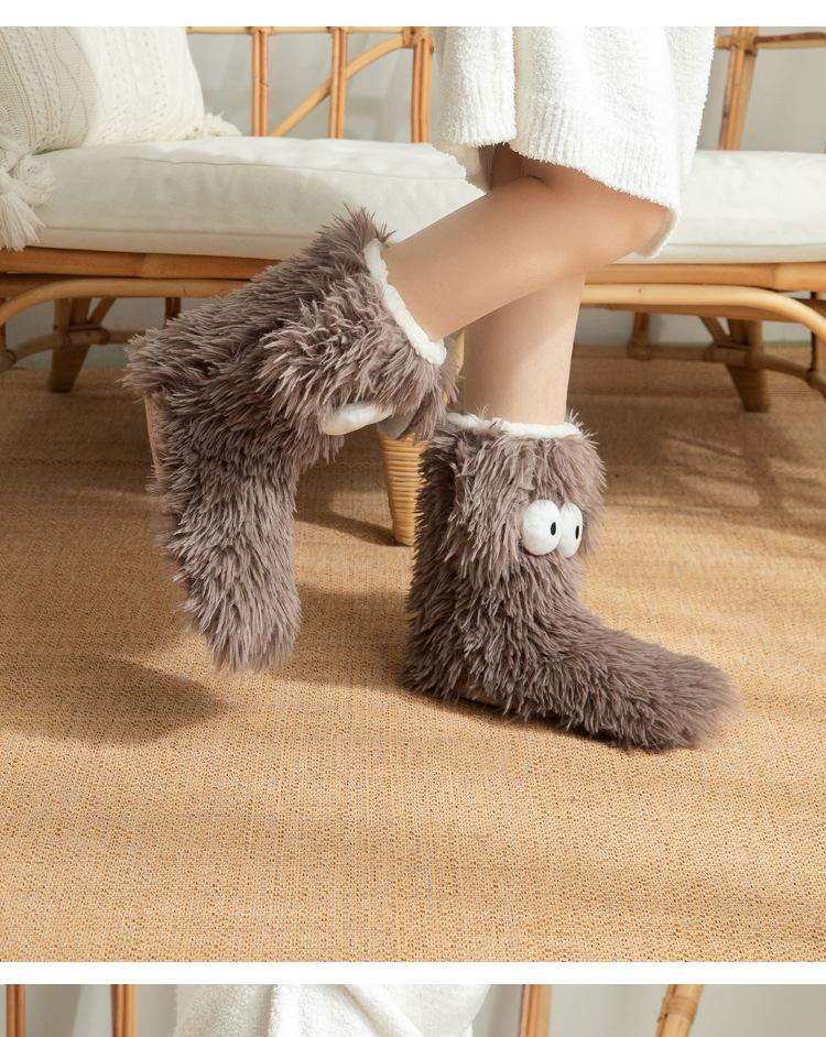 Women's Plush Slippers Socks Floor Socks Winter Home Indoor Thickened Fleece-Lined Anti-Slip Adult Women's Plush Snow Socks Shoe Covers Women's Plush Slippers Socks Floor Socks Winter Home Indoor Thickened Fleece-Lined Anti-Slip Adult Women's Plush Snow Socks Shoe Covers