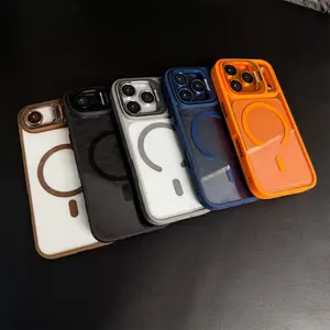 MagSafe Magnetic Kickstand Case for iPhone 17–12 Pro Max Air Plus, Full Protection, Wireless Charging Support & Built-in Lens Protective Film