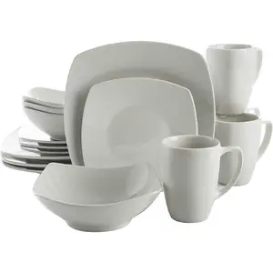 Buffet Porcelain Chip and Scratch Resistant Dinnerware Set, Service for 4 (16pcs)