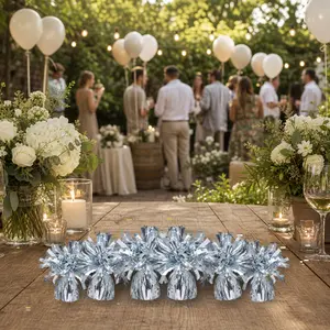 Silver Party Balloon Accessories 6PCS