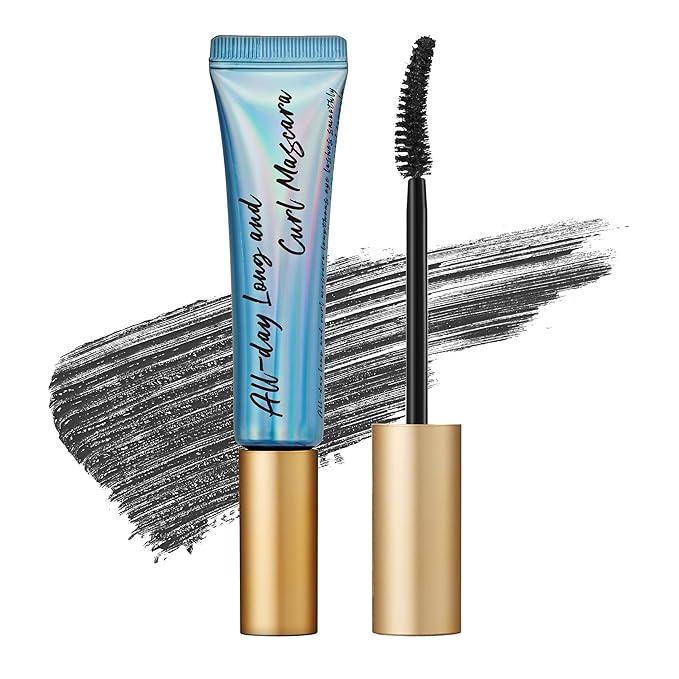 MILKTOUCH All Day Long & Curl Mascara - Lasting Lash Curling for Straight Lashes | Curl-Enhancing Smudge Proof Mascara for Volume and Length | 0.35 Oz BLACK