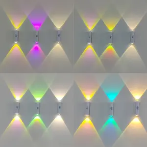 Set of 6 RGB Gradient Night Lights with Smart Motion Sensing And Magnetic Attraction, Dual-Head Wall Lamps for Colorful Ambiance