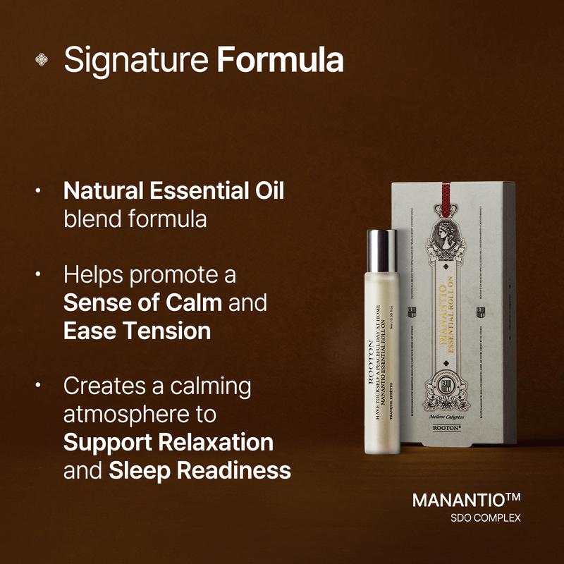 Rooton Manantio Essential Roll On 9ml - Compact 9ml Bottle for Home Use & Daily Peace - Convenient Essential Roll On Application
