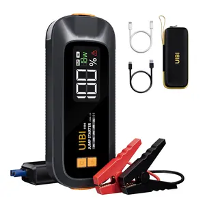UIBI S500 Car Battery Jump Starter with LED Light Digital Display, Intelligent Protection, Efficient Power for Automobile Use Charger Connector & User Manual - Electronics Accessories, Eva Storage Bag