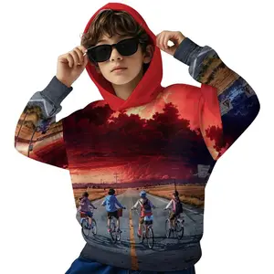 Stranger Things Teen Sweatshirt Jogging Clothing Hoody pullover gift Hooded sweater kids Anime movie children funny fancy Casual fancy long sleeve Tees sport D1229-004