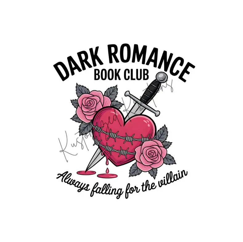Dark Romance Book Club Always Falling For Villain • T-shirt Tee Shirt Comfortable Unisex Top Casual Sublimation Graphic Stylish Cute Funny Sarcastic Sarcasm Books Book Reader Read Smut