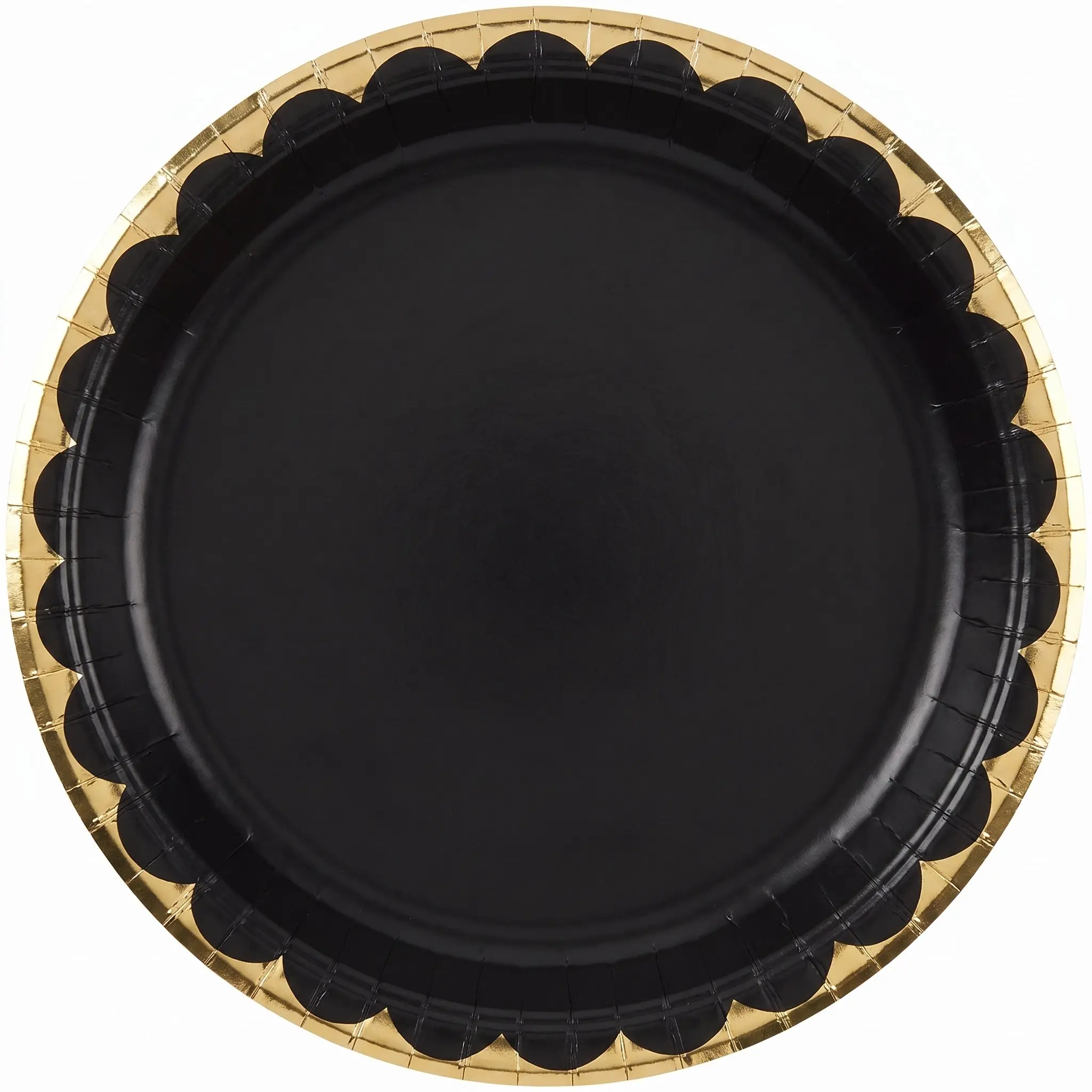 Elegant Black and Gold 10" Paper Plates