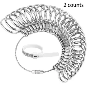 Ring Size Measuring Tool Kit, Ring Size Measuring Too & Ring Measuring Tape, Convenient and Compact Ring Size Measuring Tool for Home & Office