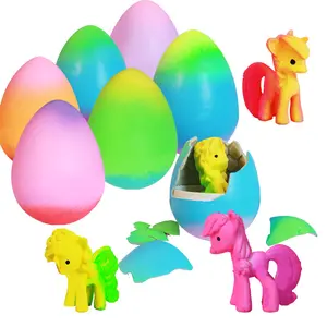 6 Unique Unicorn Hatching Eggs Rainbow Color Growing Capsule Toys Safe, Fun, Magical Transformations Birthday Christmas Gifts for Boys and Girls creative toy gift