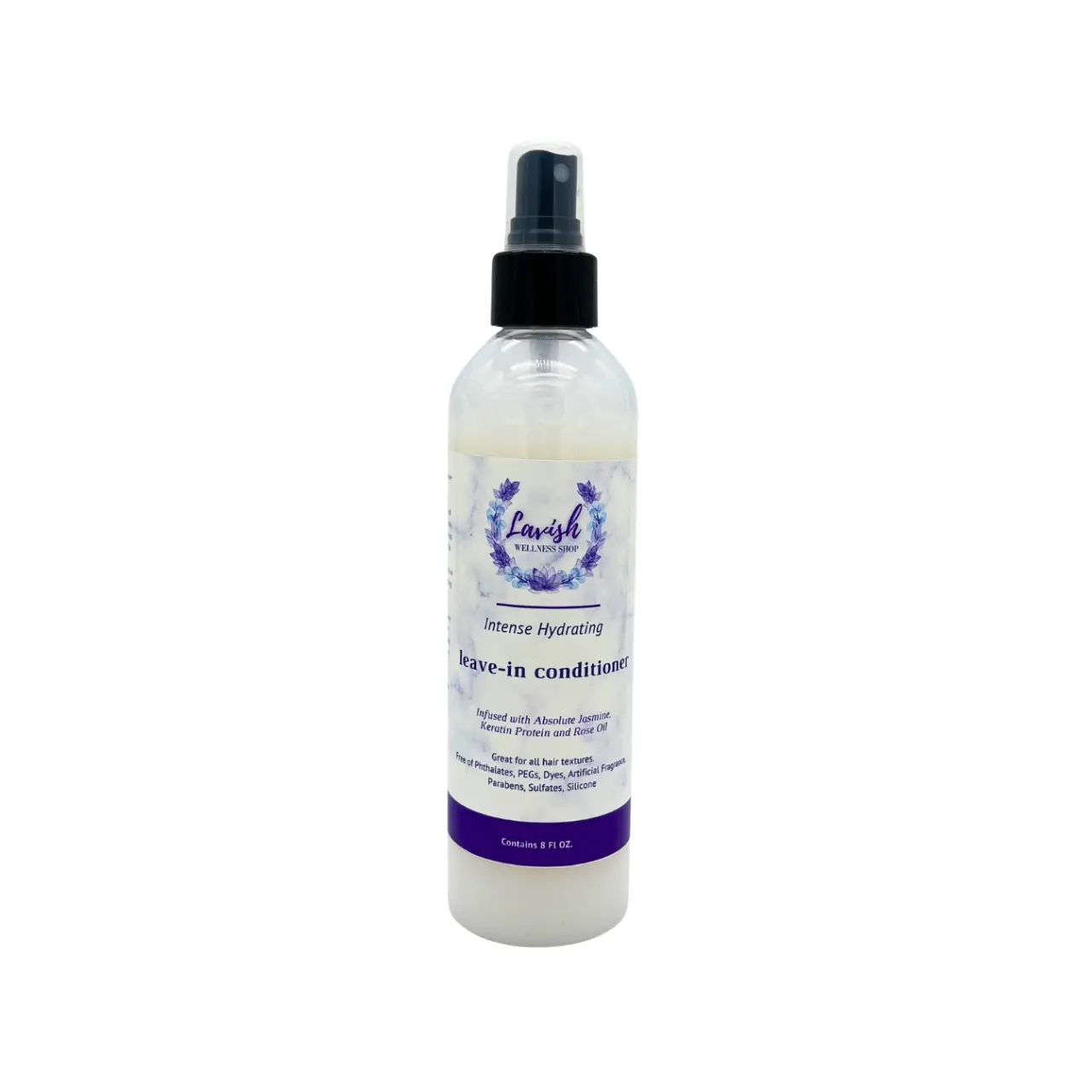 Organic Rose & Jasmine Hydrating Leave-in Conditioner 8 oz.