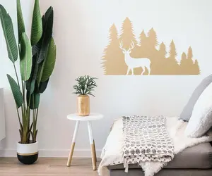 Deer in the Forest Stencil - Art and Wall Stencil