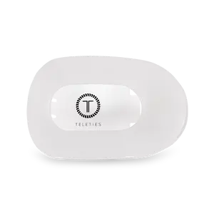 TELETIES - Coconut White Large Flat Round Hair Clip - Lay Flat, Strong Grip, Nearly Unbreakable