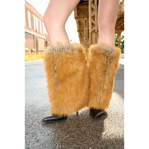 AZALEA WANG EKKEN RED FOX FUR STILETTO BOOT