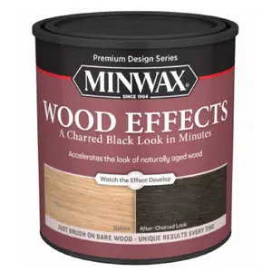 Minwax  1 qt Wood Effects Charred Black Brush-on Age Accelerator