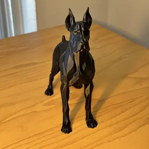 Doberman Low-Poly – 3D Printed Decorative Dog Statue