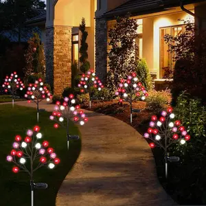 Valentine's Day Solar Outdoor Lights, Valentines Day Decor Red Pink White Heart Solar Valentine Lights, Valentines Day Solar Decorations Outdoor Garden Lawn Yard Decorations