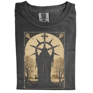 The Death in Cloak Tarot Card Comfort Color, Vintage Game Shirt, Gift for Men, Gift for Women, Crew Neck T-shirt, Trending T-shirt
