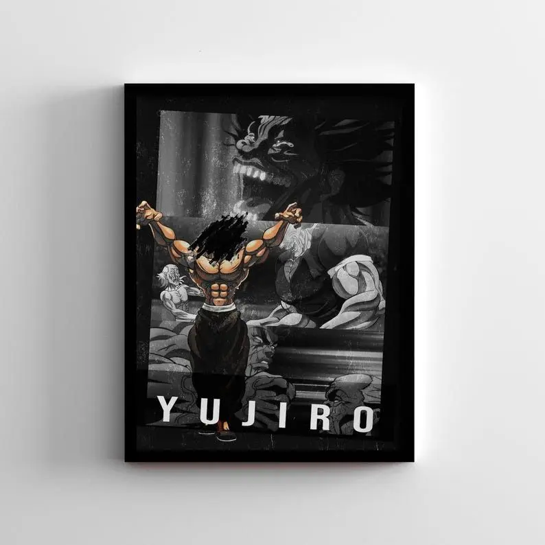 [Sale Up To 50% Off] Artistic Unframed Yujiro Hanma Paper Poster - Vintage Baki The Grappler Japanese Manga Print, Home Wall Decor, Fighter-Themed Otaku Gift