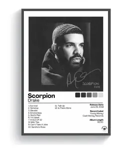 Drake Scorpion Album Cover Poster, Wall Art, Printable