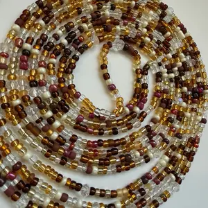 Waistbeads - Mocha with a little Cream  50/60 inches