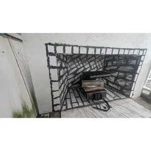 14DGR 14" Wide Double Row Fireplace Grate, Heater Exchanger Blower