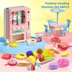 Realistic Drink Vending Machine Toy Set, Pretend Play Toy, Kids Role-Playing Game, Educational Toys for Boys & Girls