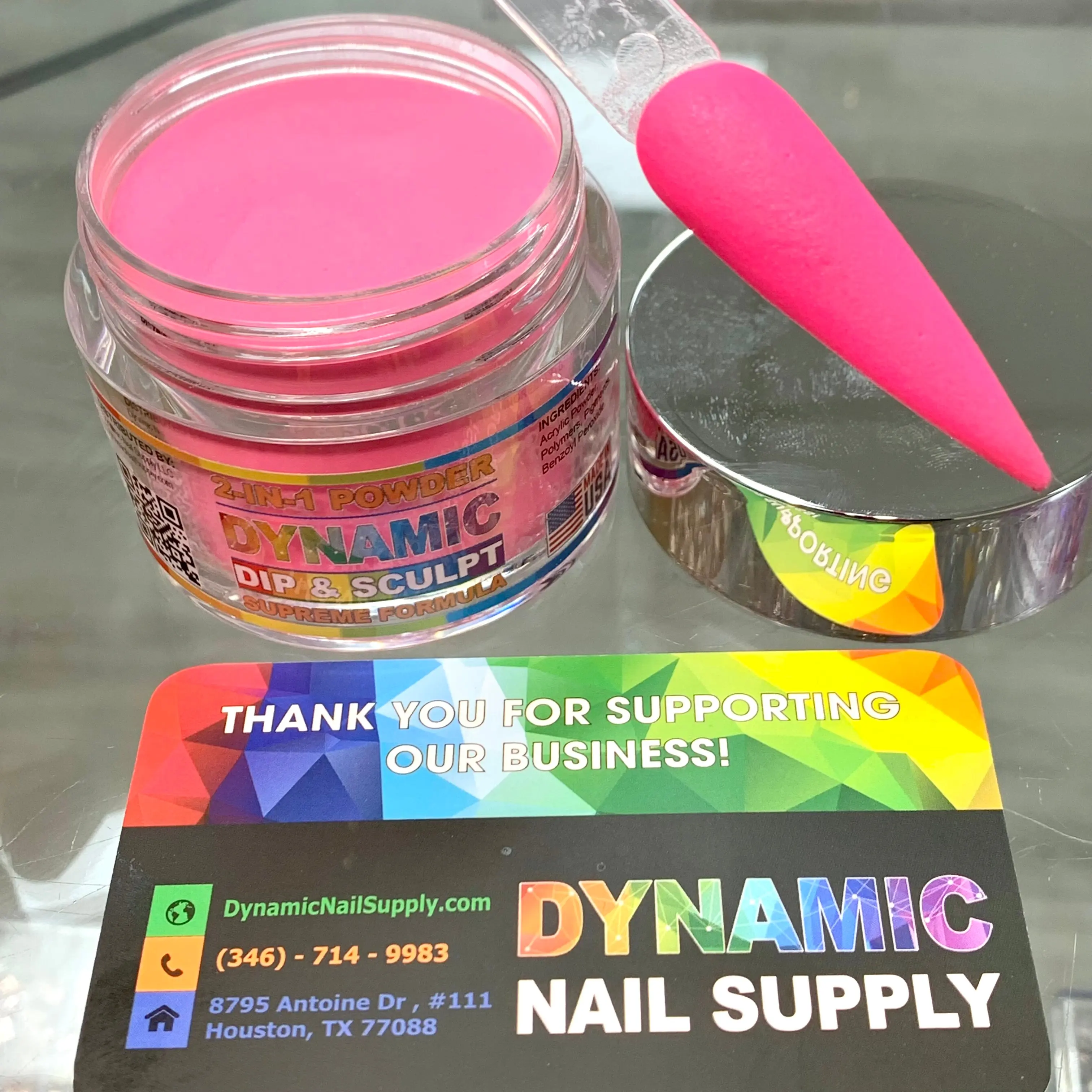 Dynamic Acrylic Powder 015 - Barbie Pink (neon shade pink) Dynamic Acrylic Powder 015 - Barbie Pink (neon shade pink)