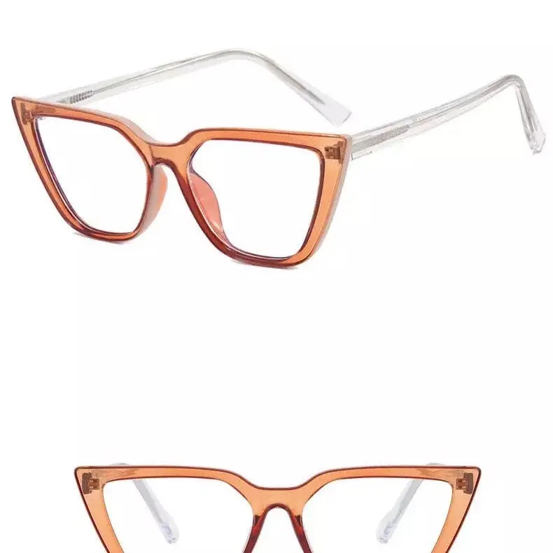 Transparent Computer Glasses Frame| Women Men |Anti Blue Light cat eye Eyewear Blocking Glasses |Optical Spectacle Eyeglass TR90 Female Male Women's Spring