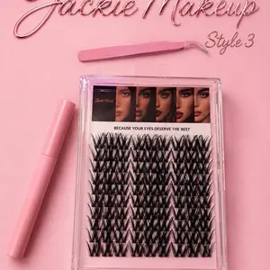 Cluster Eyelashes with tweezers Makeup Cosmetic
