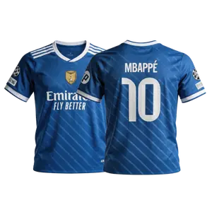 2025 26 New Second Away Black Home White No.10 Mbappé Long Sleeves Short Sleeves Football Jerseys