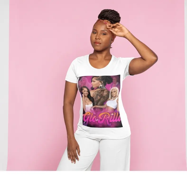 Glorilla Personalized Custom Tshirt for Women - Trendy Graphic Tee with Vibrant Artwork and Comfortable Fit