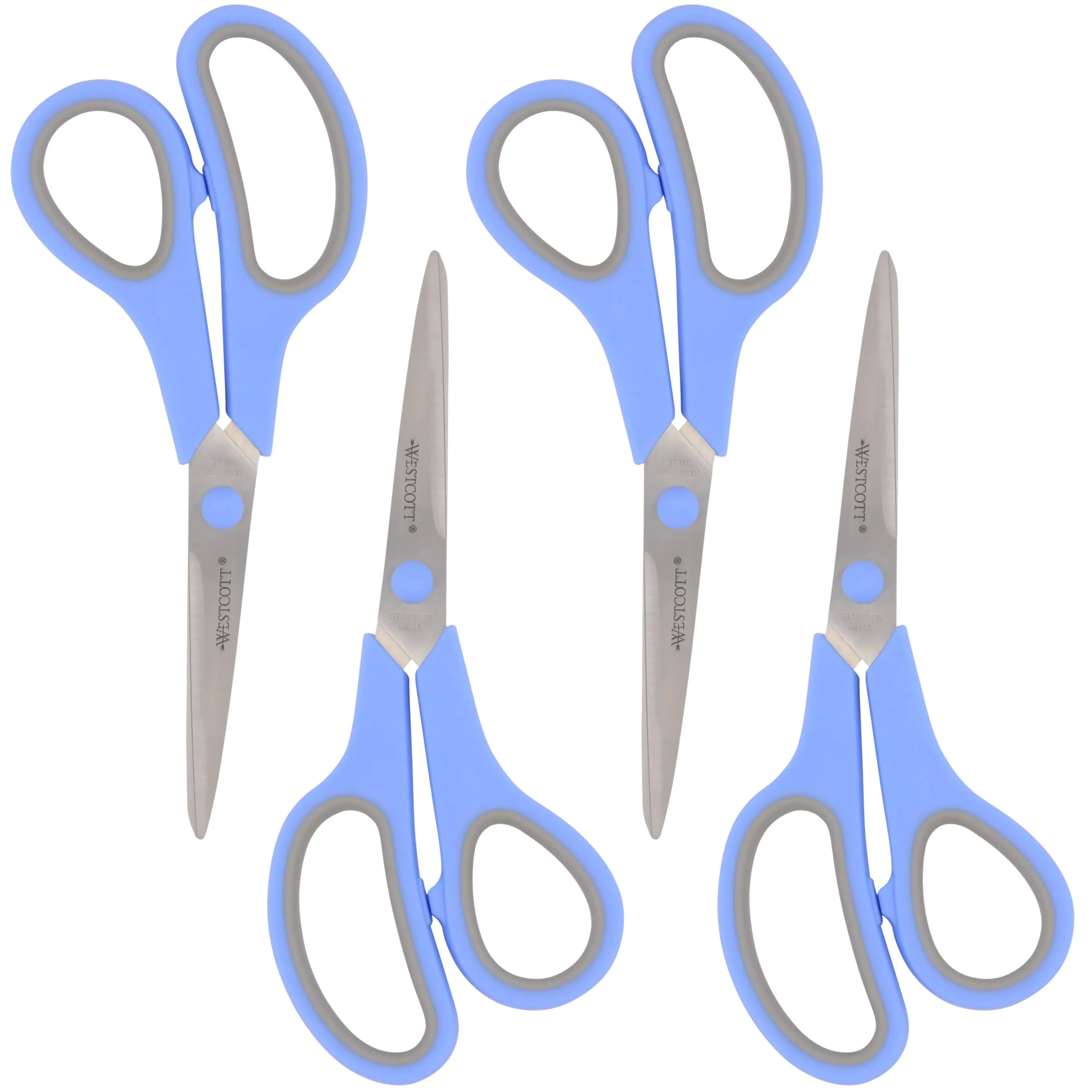 Westcott 40pc Sidekick, 8" All Purpose Scissors with Soft Handle 4pk (68066-Parent)
